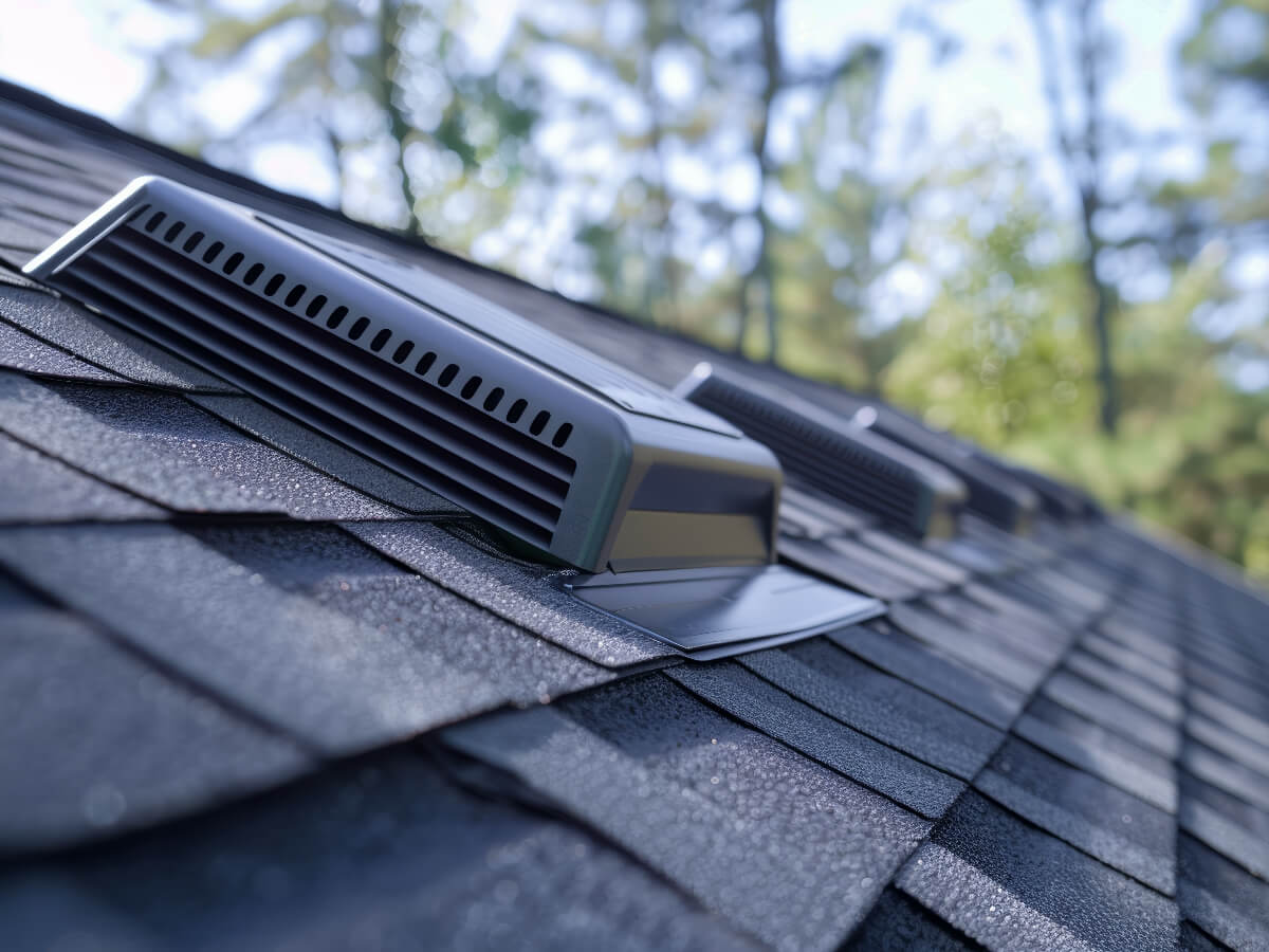 New Roof with Soffit Vents on House in Frisco Texas