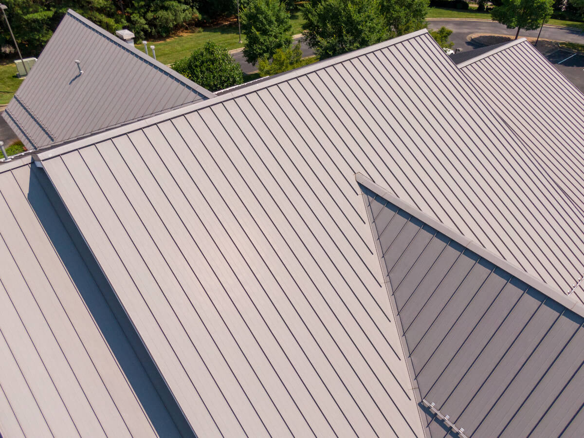 Seam Metal Roof on Commercial Building in Frisco Texas