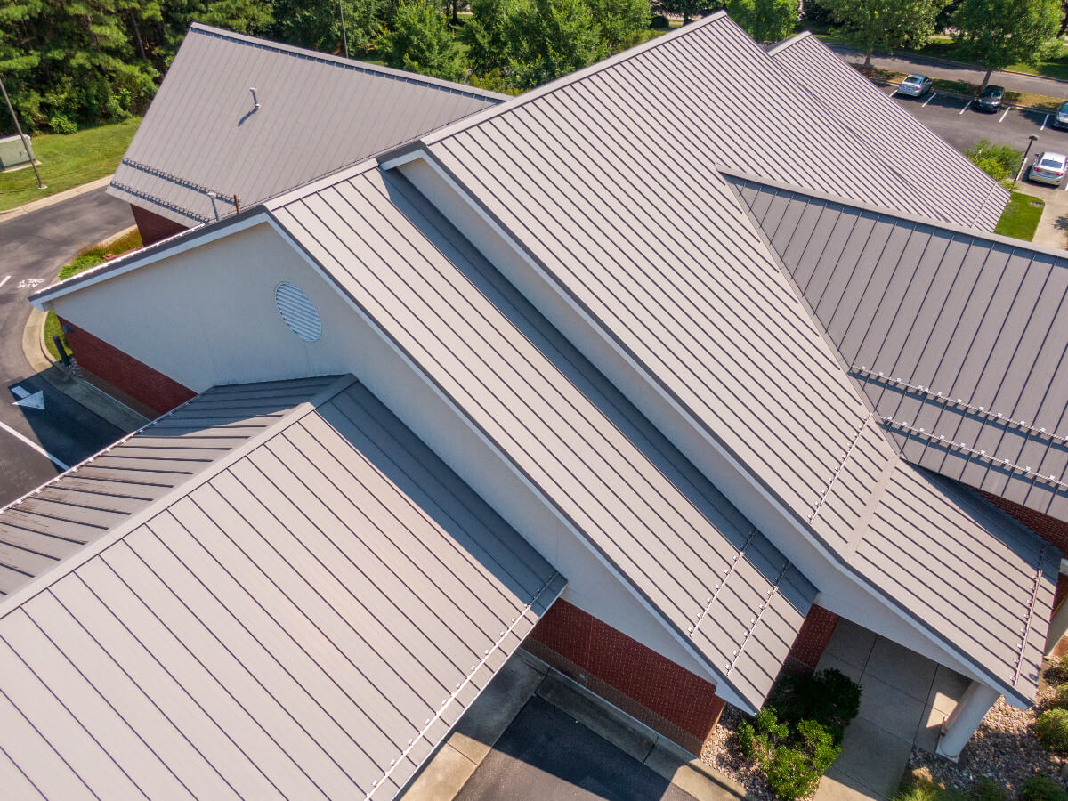 Standing Seam Metal Roof Project on Commercial Building in Frisco Texas
